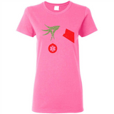 Funny Grinch Hand holding Doctor ornament Christmas Sporty T-Shirt - Ladies Short-Sleeve