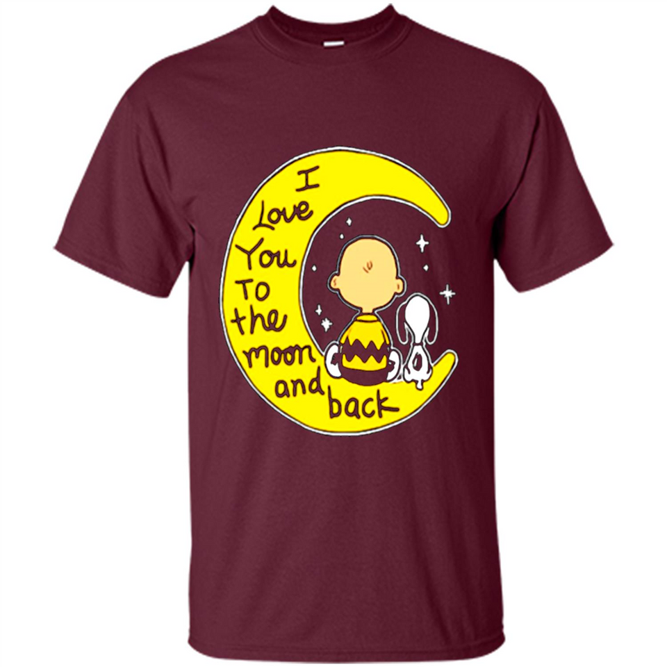 I LOVE YOU TO THE MOON AND BLACK CHARLIE BROWN AND SNOOPY
