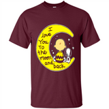 I LOVE YOU TO THE MOON AND BLACK CHARLIE BROWN AND SNOOPY