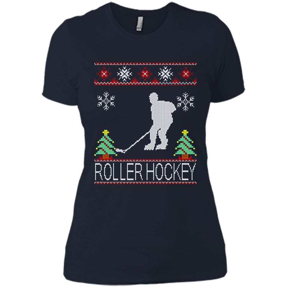 roller hockey Christmas ugly