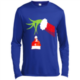 Funny Grinch Hand Holding Santa Hat Ornament Christmas PING PONG
