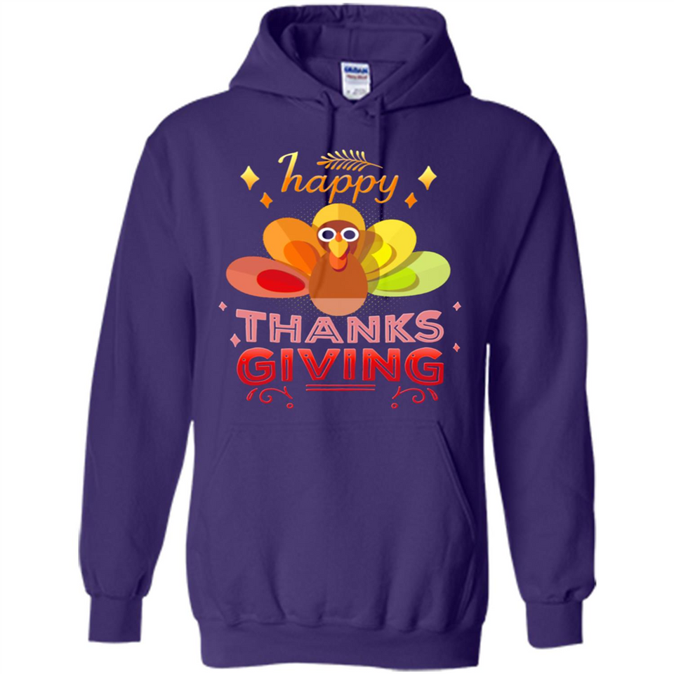 Happy Thanksgiving Turkey Day Colorful Cute
