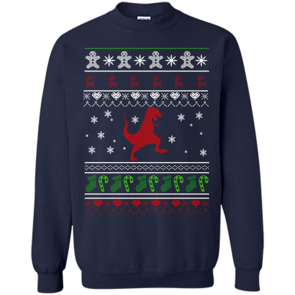Dinosaur and Santa Ugly Christmas Sweater - Sweatshirt
