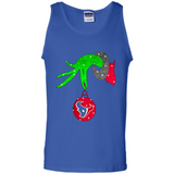 GRINCH HAND HOLDING HOUSTON TEXANS GLITTER CHRISTMAS PINGPONG