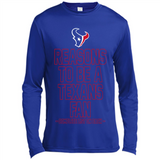 Reasons to be a Houston Texans Fan Complete List on Back - Canvas Long Sleeve T-Shirt
