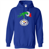 Fantastic Pittsburgh Steelers Glitter Grinch Monogram Ornament Christmas Gift - Hoodie