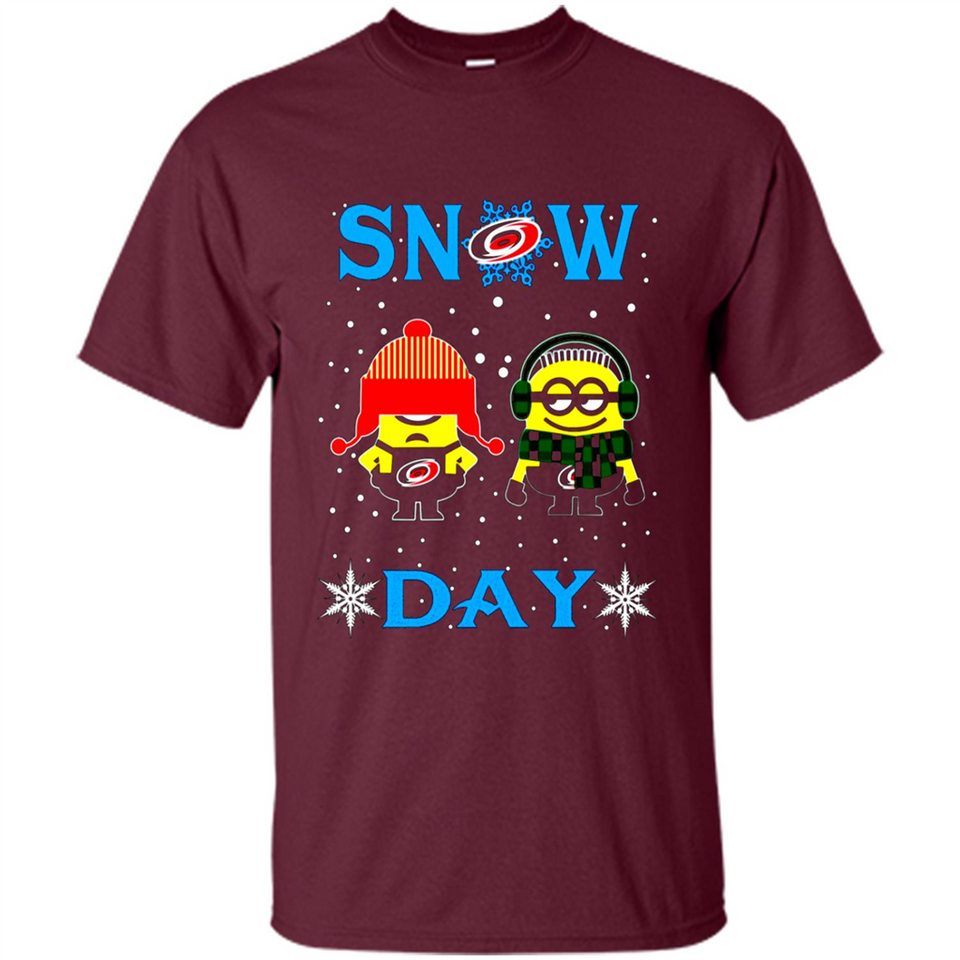Snow Day Shirt For Carolina Hurricanes Vs Minion Fans pingpong