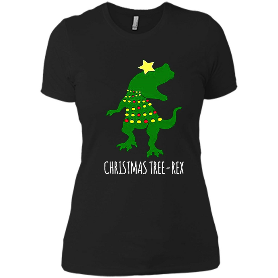Christmas Tree Rex - Ladies' Boyfriend T-Shirt
