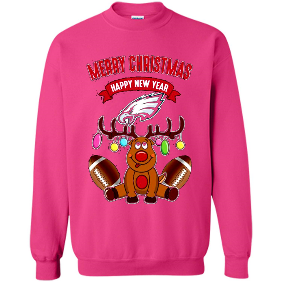 Philadelphia Eagles NFL Reindeer Funny Merry Christmas And Happy New Year