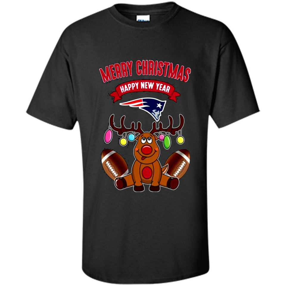 New England Patriots NFL Reindeer Funny Merry Christmas And Happy New Year