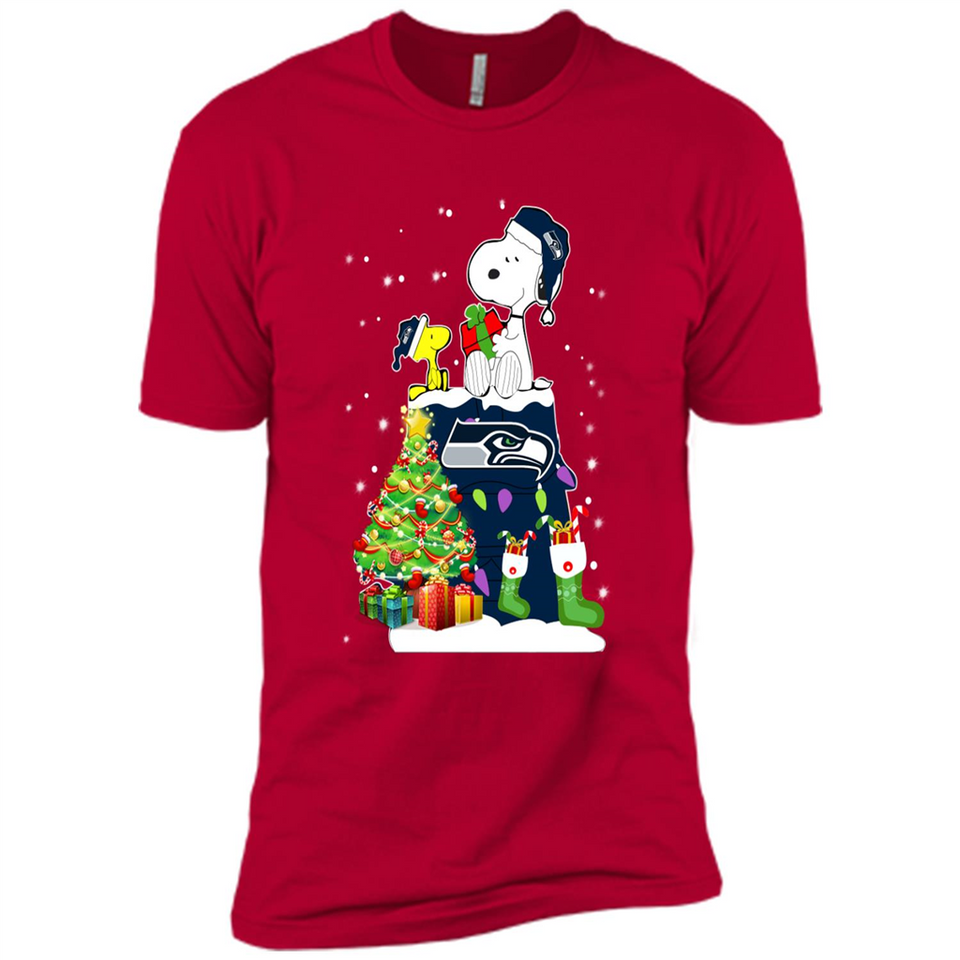 SEATTLE SEAHAWKS SNOOPY & WOODSTOCK CHRISTMAS
