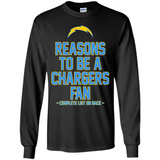 Reasons to be a Los Angeles Chargers Fan Complete List on Back - Long Sleeve T-Shirt