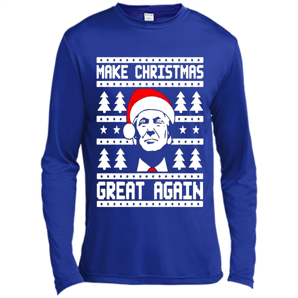 Fabulous Make Christmas Great Again Trump Ugly Christmas - Canvas Long Sleeve T-Shirt
