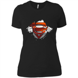 Chicago Bears And Superman Fans - Ladies' Boyfriend T-Shirt