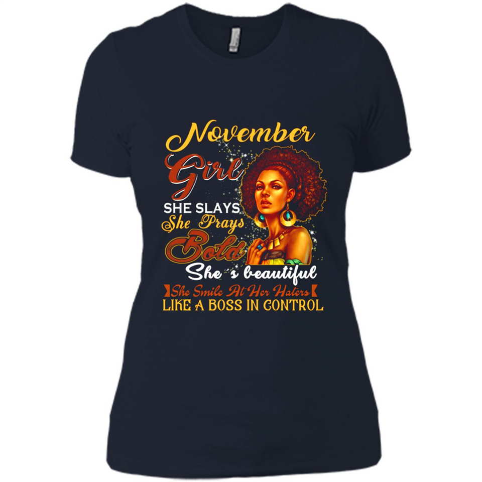 November Girl She Slays She Prays Beautiful Birthday PINGPONG