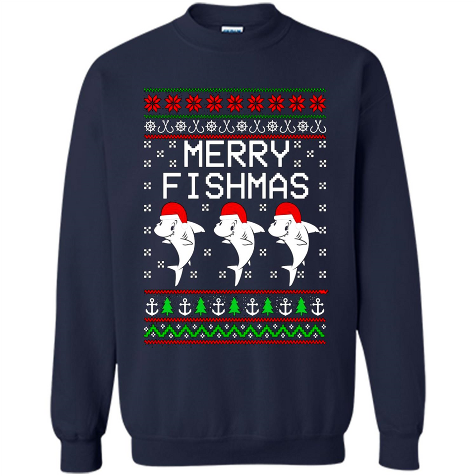 Merry Fishmas Christmas sweatshirt PINGPONG