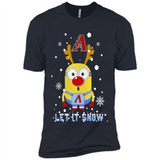 Minion Arizona Diamondbacks Ugly Christmas Sweater Let it Snow - Premium Short Sleeve T-Shirt