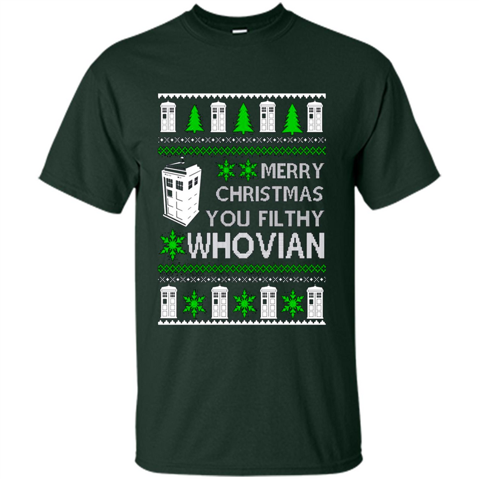 Merry Christmas You Filthy Whovian ugly sweater PINGPONG
