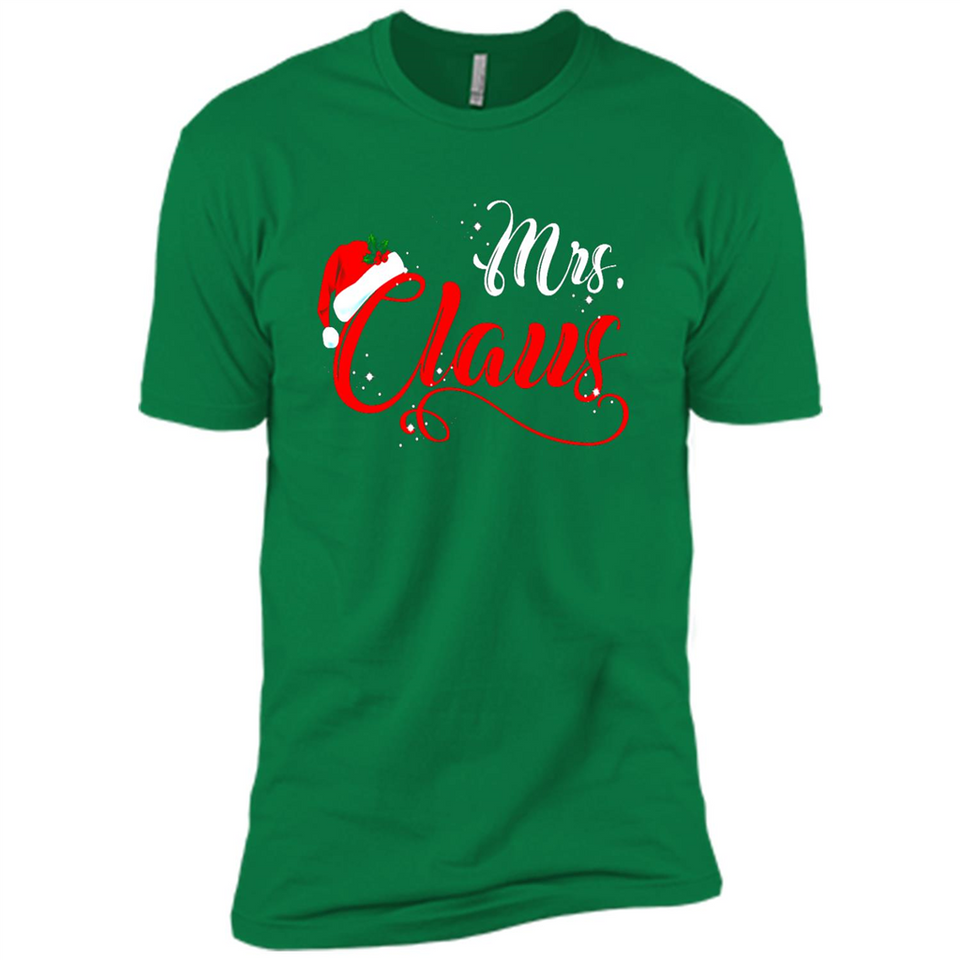 Mrs. Claus Santa Claus Merry Xmas T-Shirt - Premium Short Sleeve T-Shirt