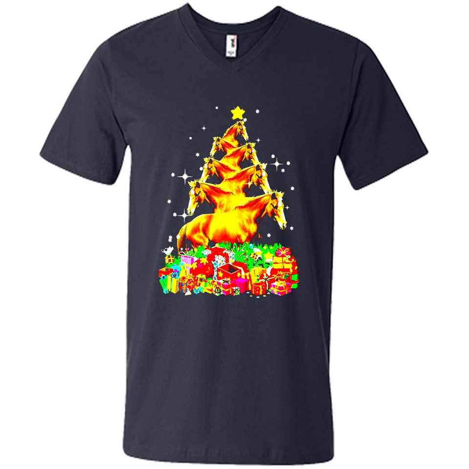 Horse Lover Tees Merry Christmas - Men's V-Neck