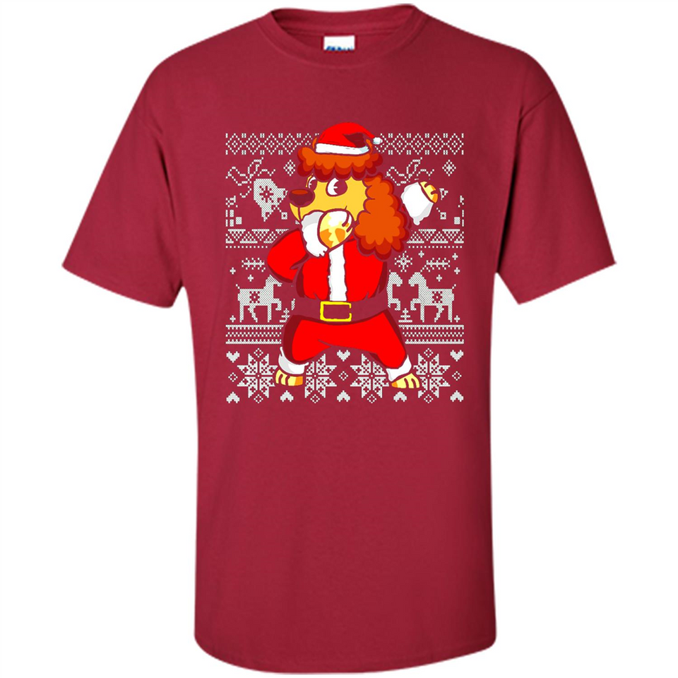 Dabbing Poodle Santa Christmas Holiday Sweatshirt - Shirt