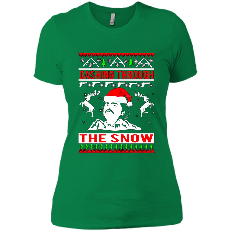 Narcos dashing through the snow Christmas sweatshirt PINGPONG