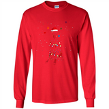 Doberman Santa Lights Christmas Dog Xmas Sweatshirt - Long Sleeve T-Shirt