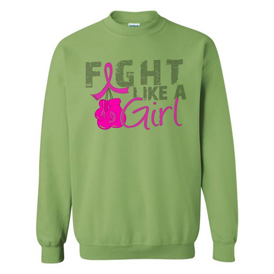 Fight Like A Girl Breast Cancer Awareness - Sweatshirt