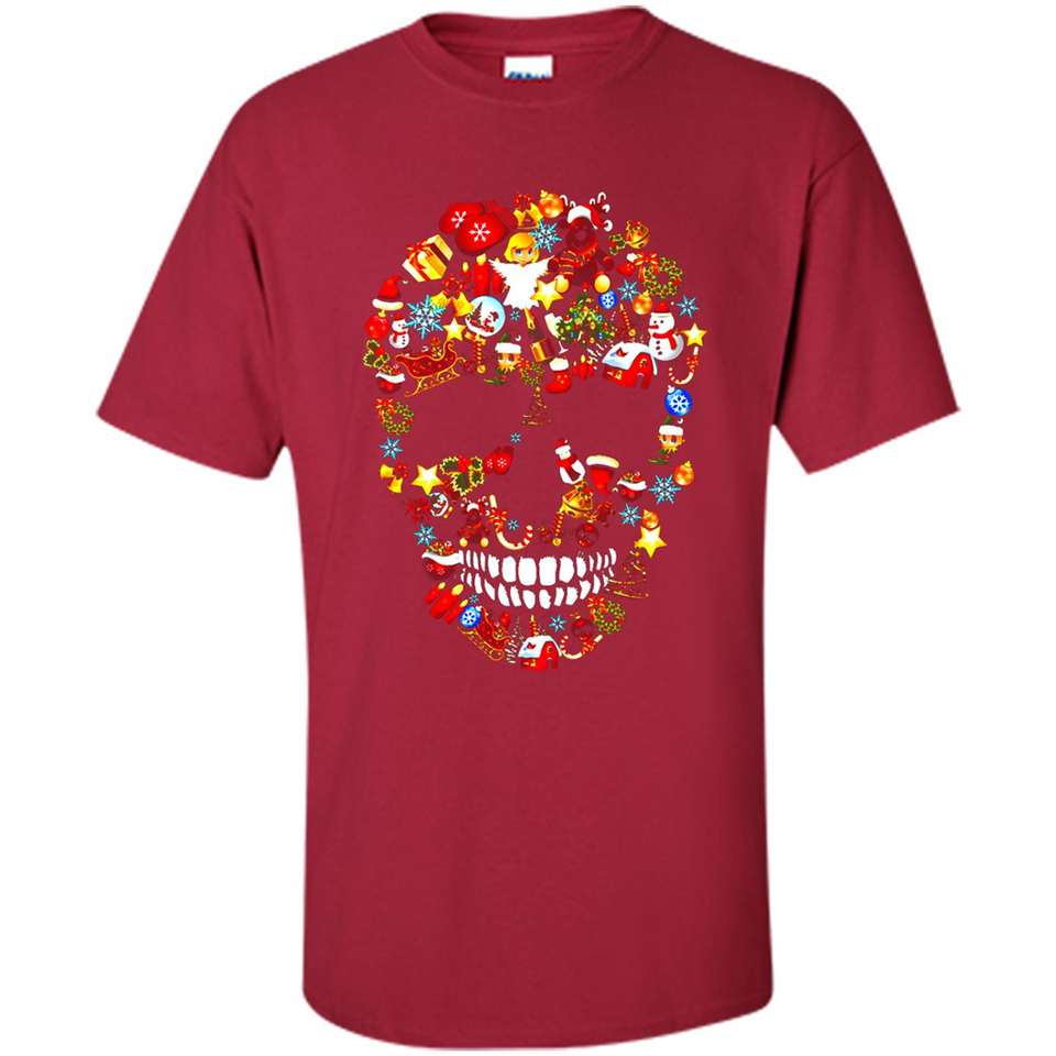 Skull Christmas Decorations Merry Xmas T-Shirt - Shirt
