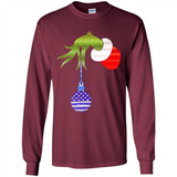 Grinch Holding American Flag ornament Christmas
