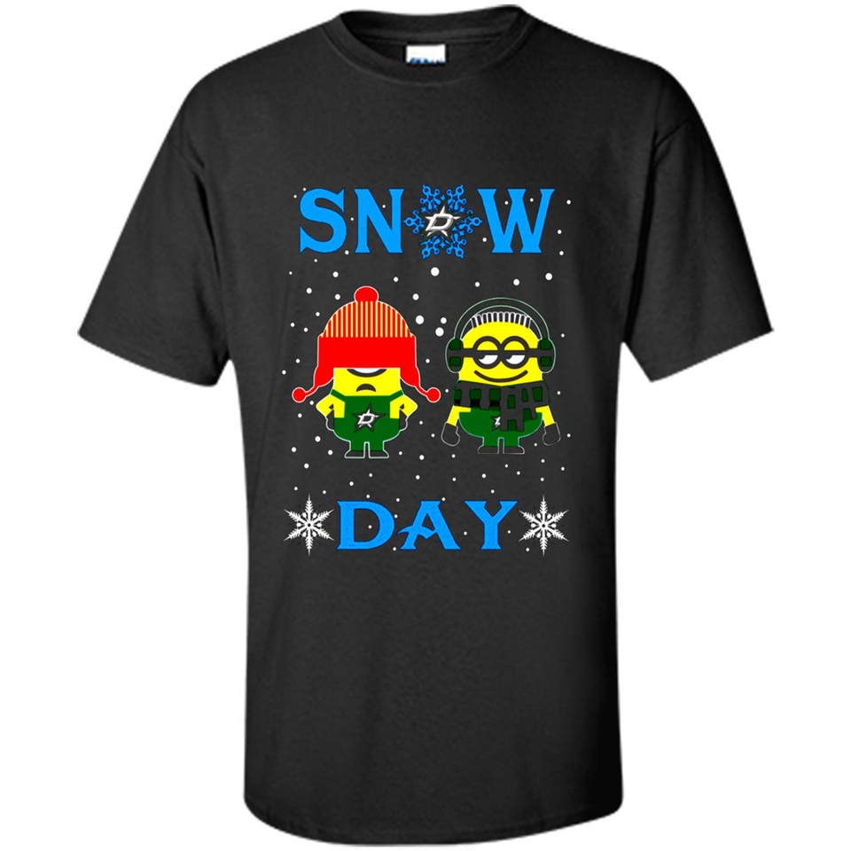 Snow Day Shirt For Dallas Stars Vs Minion Fans pingpong