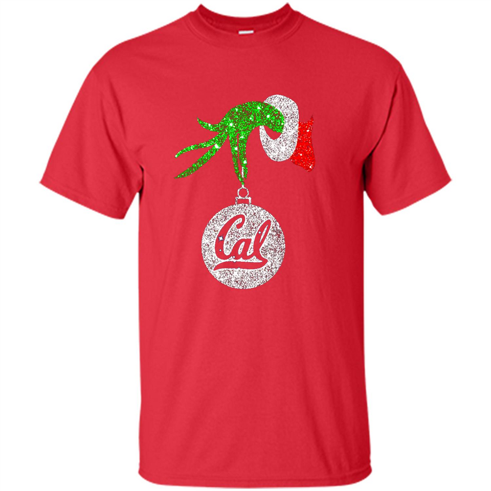Amazing California Golden Bears Glitter Grinch Monogram Ornament Christmas Gift - Shirt