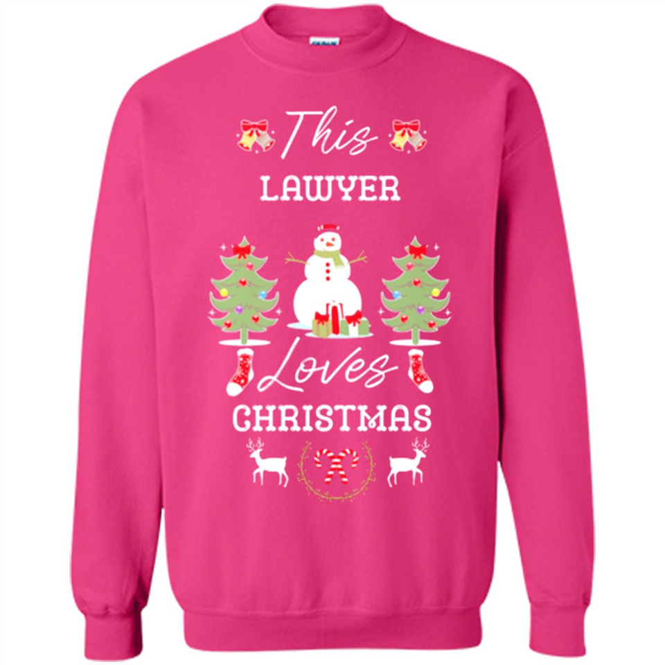 This Lawyer Loves Christmas Tree Shirt with Snowman