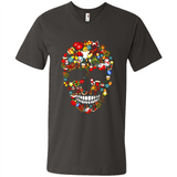 Skull Christmas Decorations Merry Xmas T-Shirt - Men's V-Neck