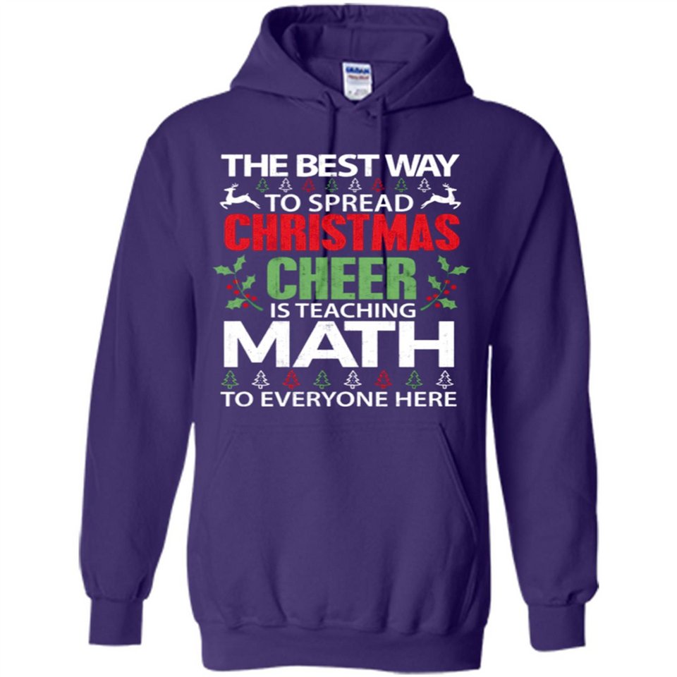 Math Teacher Christmas Shirt Christmas Cheer - Hoodie