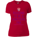 Reasons to be a Florida Panthers Fan Complete List on Back - Ladies' Boyfriend T-Shirt