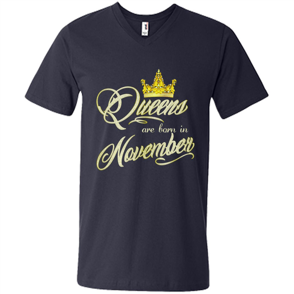 Queens Are Born In November Golden T-Shirt