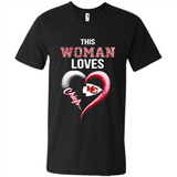 This Woman love Chiefs NFL football team - Men's V-Neck