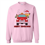 Merry Truck-Mas Christmas Fire Truck Cute Reindeer Sporty - Sweatshirt