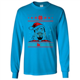Home Malone Christmas Sweater PINGPONG - Long Sleeve T-Shirt