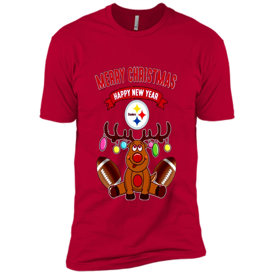 Pittsburgh Steelers NFL Reindeer Funny Merry Christmas And Happy New Year