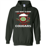 I Just Want To Drink Hot Chocolate & Watch Washington State Cougars Ugly Christmas Sweater PINGPONG