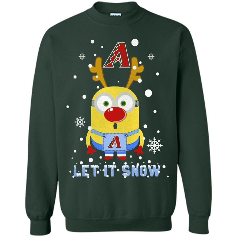 Minion Arizona Diamondbacks Ugly Christmas Sweater Let it Snow - Sweatshirt