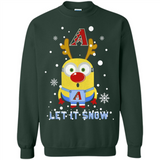 Minion Arizona Diamondbacks Ugly Christmas Sweater Let it Snow - Sweatshirt