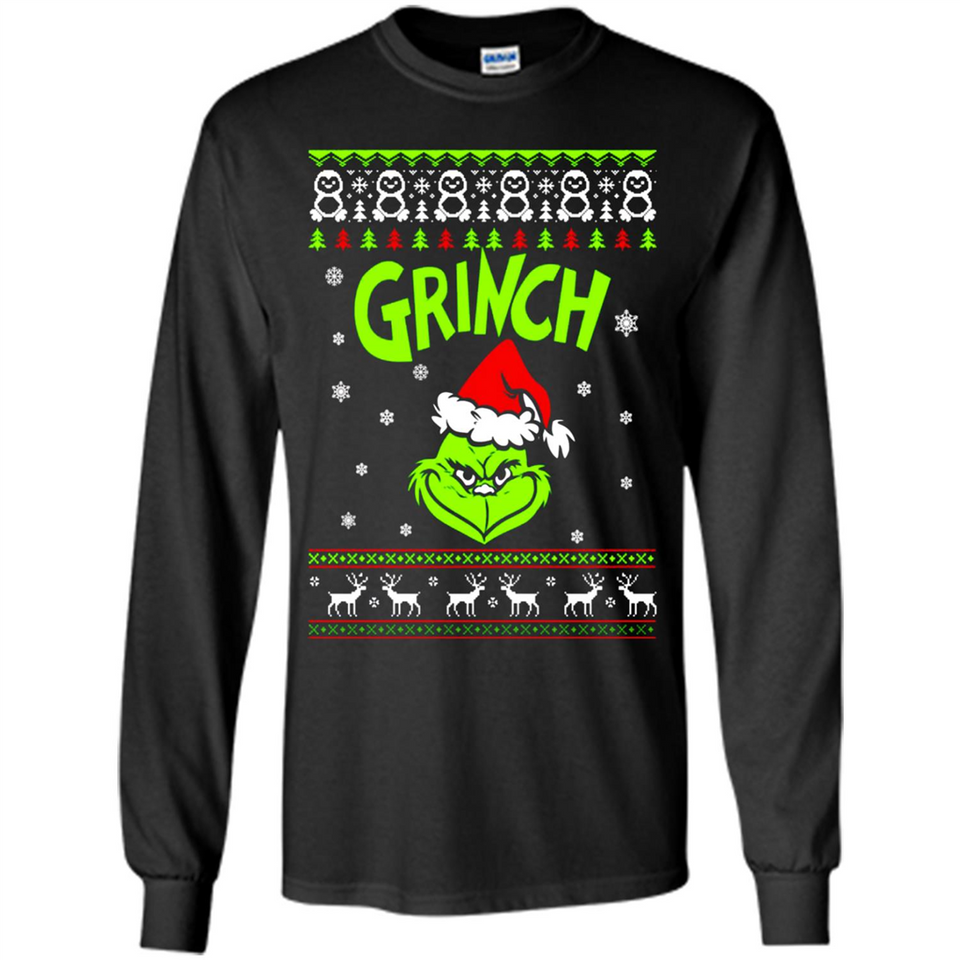 The Grinch Face Christmas - Long Sleeve T-Shirt