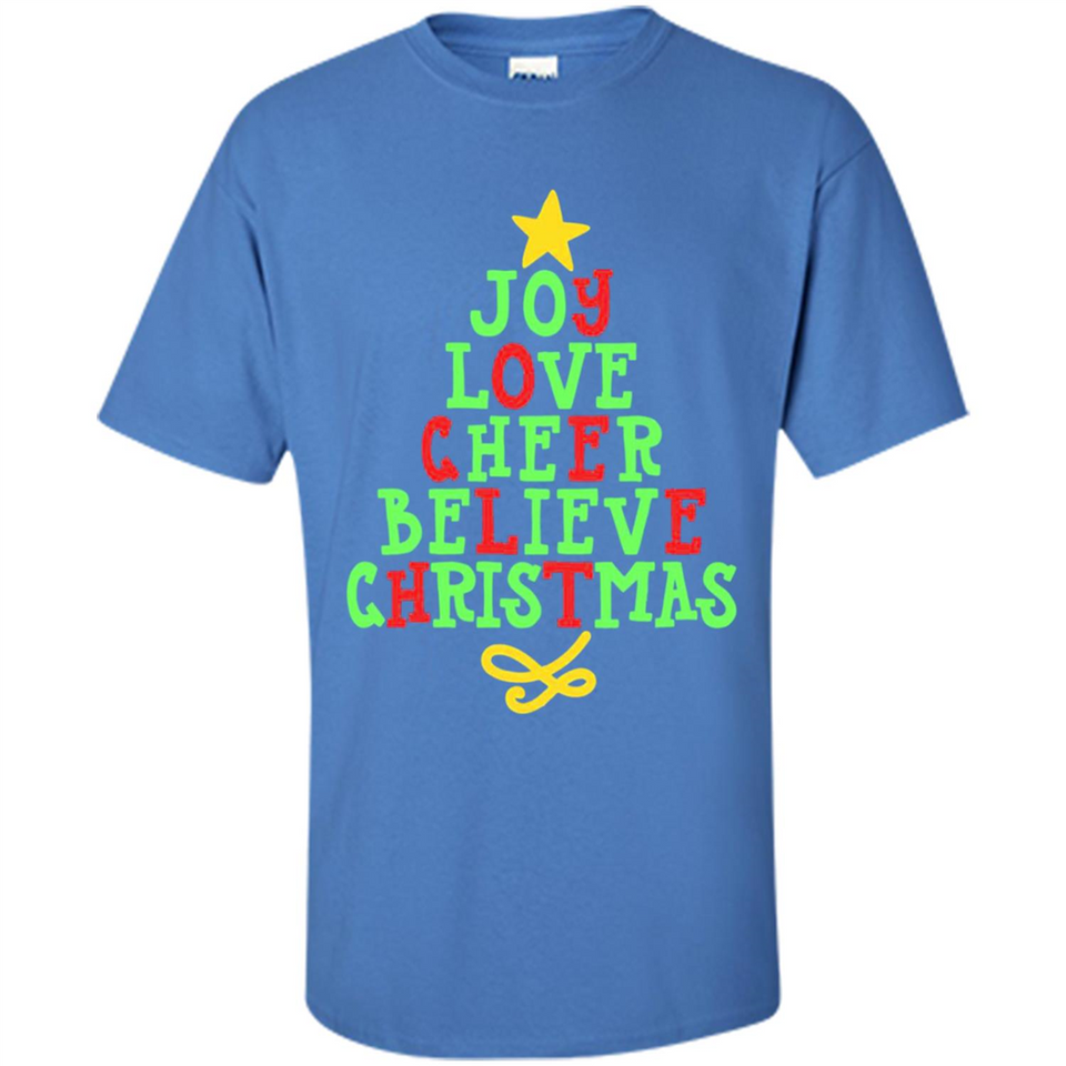 Joy Love Cheer Believe Christmas Tree