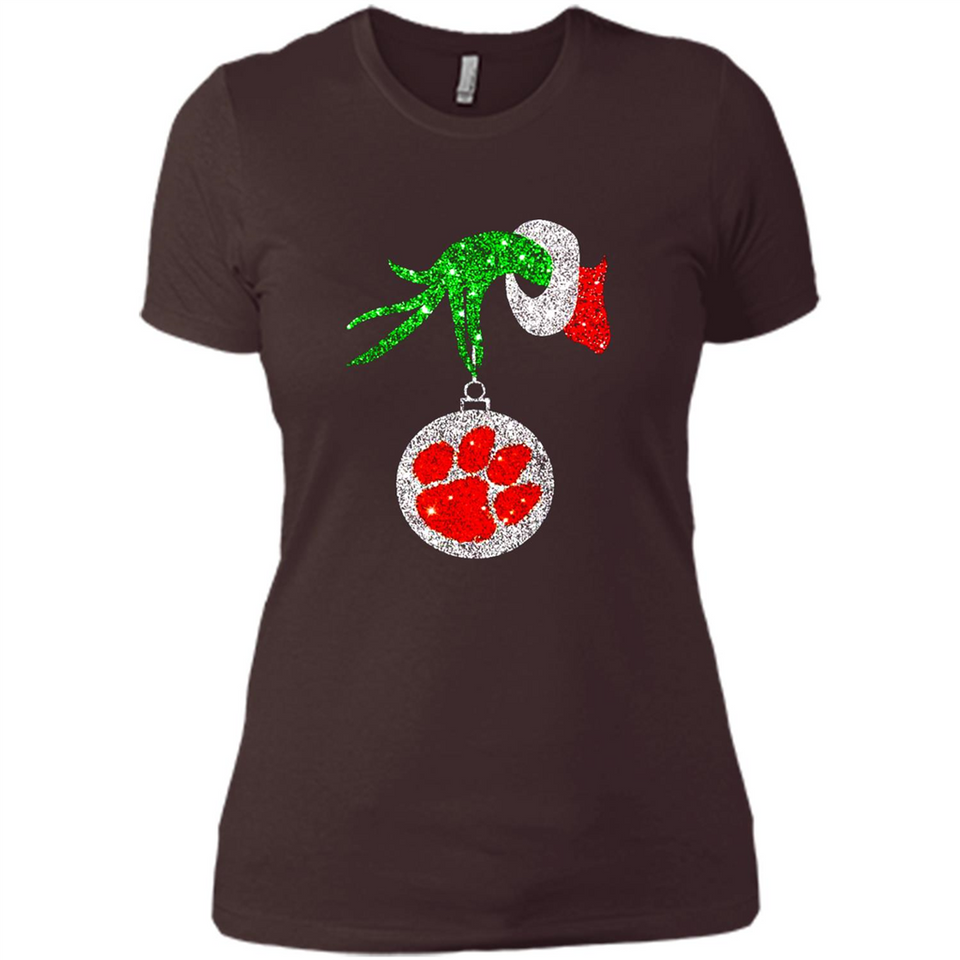 Amazing tee Clemson Tigers Glitter Grinch Monogram Ornament Christmas Gift - Sao chép - Ladies' Boyfriend T-Shirt