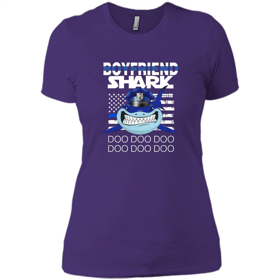 Police boyfriend Shark Blue Line Tee