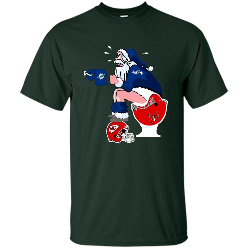 Seattle Seahawks Santa Claus Toilet