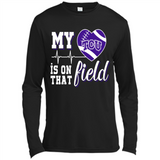 TCU Horned Frogs Football My Heart is on that Field - Canvas Long Sleeve T-Shirt